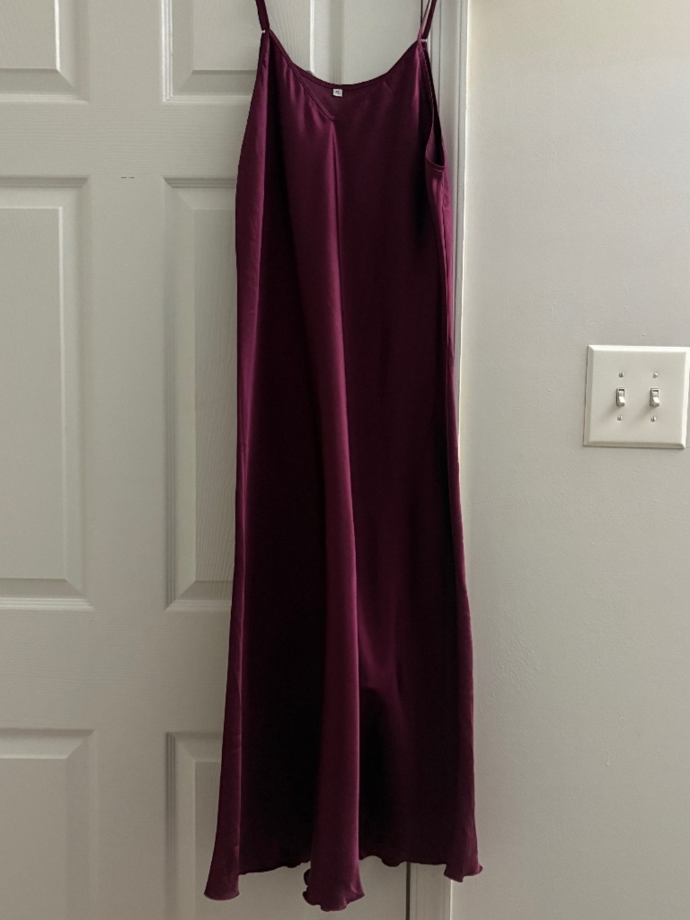 Slip Maxi Dress in Deep Berry